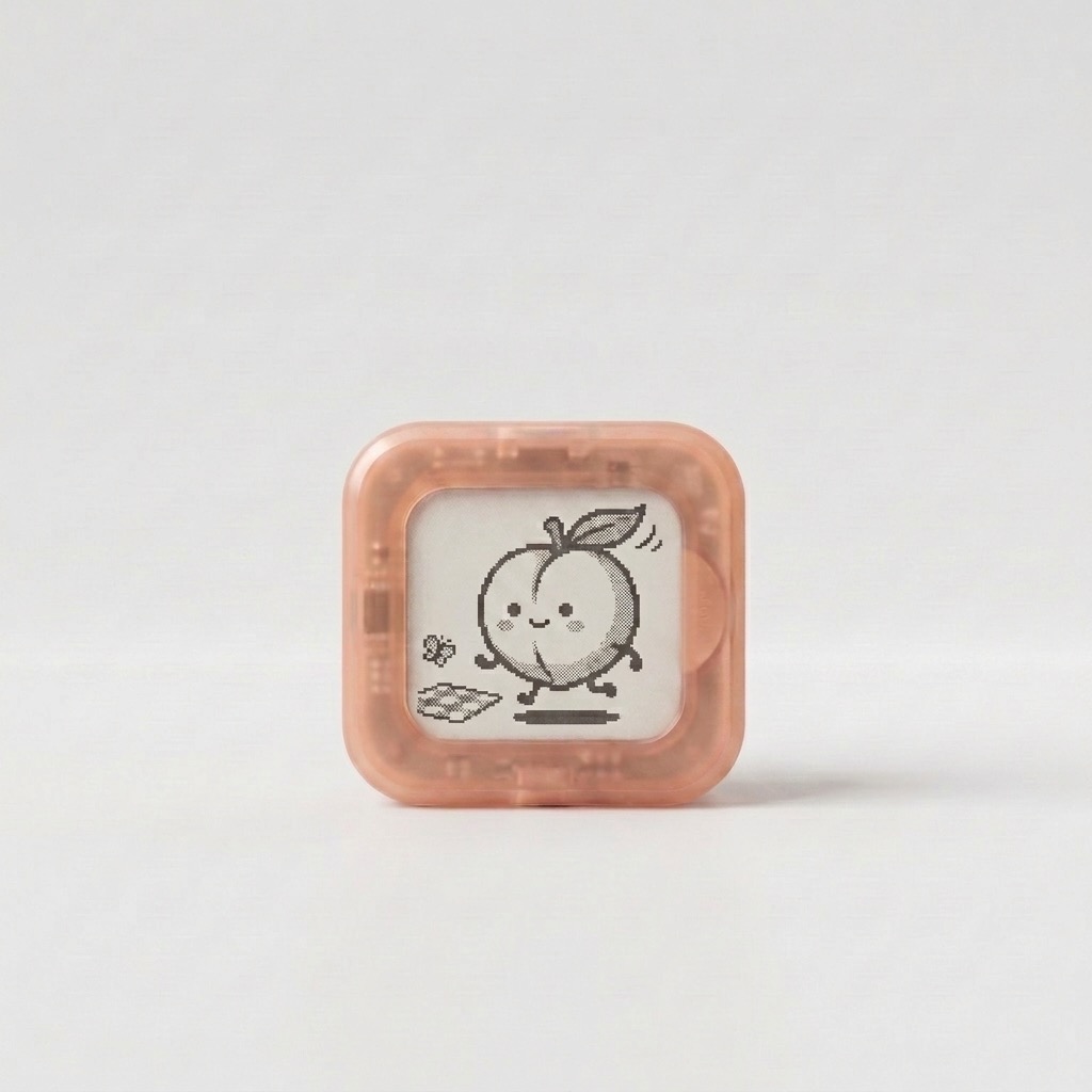 Peach H Recess character in a peach translucent shell