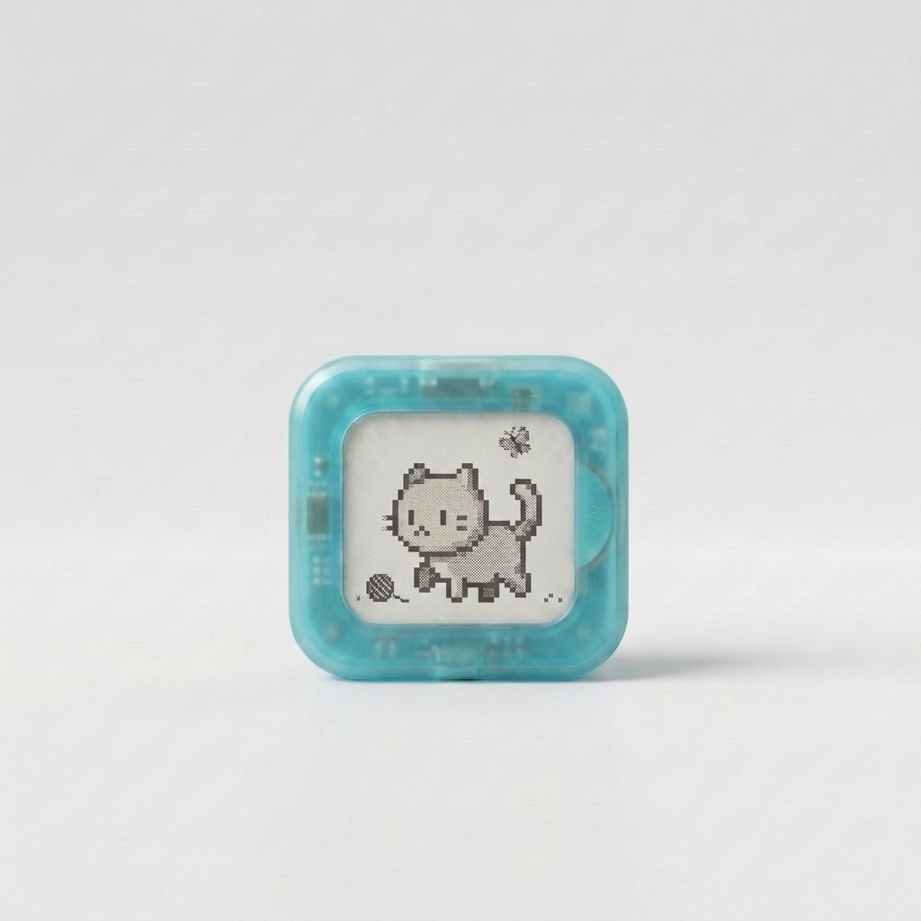 Cat L Recess character in a blue translucent shell