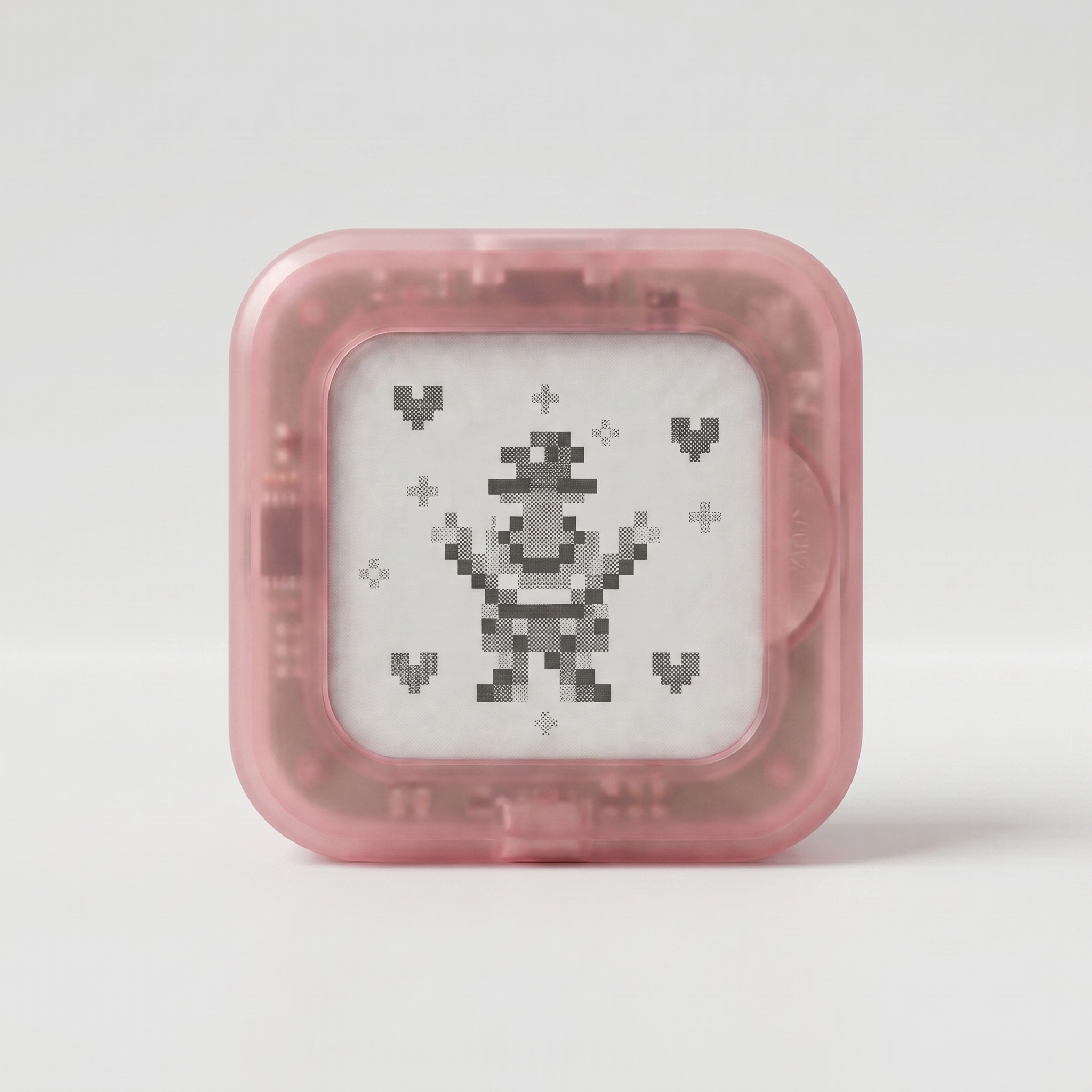 Rose Recess device with a pink shell and frog character
